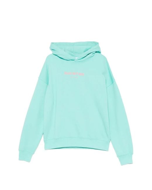 BLUE SKY INN Blue Graphic-Print Cotton Hoodie for men