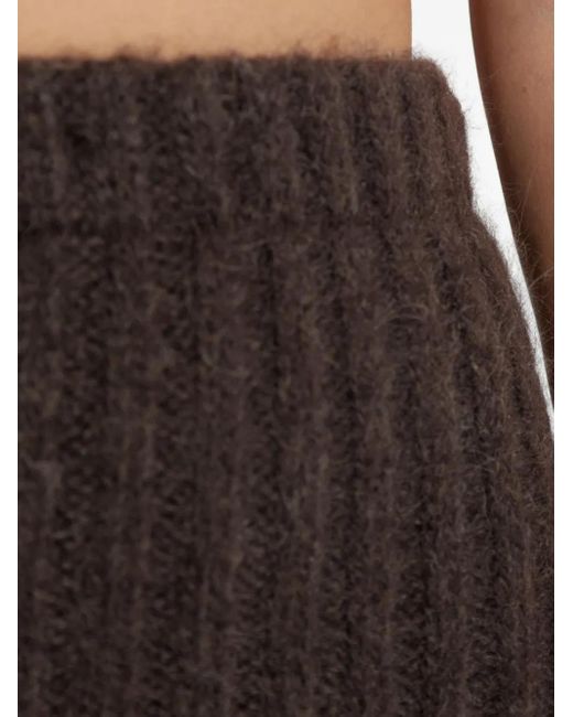 Jupe Mi-Longue À Design Côtelé By Malene Birger en coloris Brown