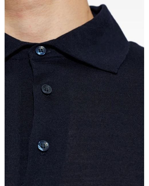 Paul & Shark Blue Buttoned Polo Shirt for men