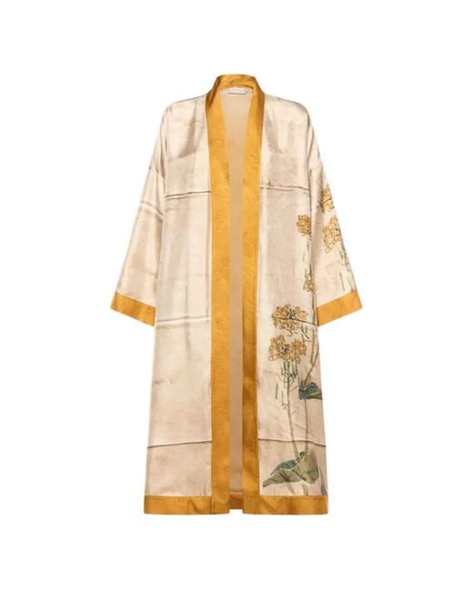 Pierre Louis Mascia White Manteau À Fleurs