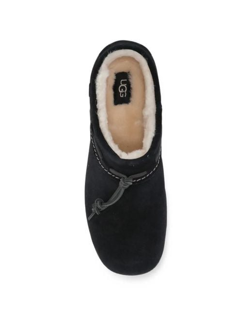 Ugg Black Clogs Mit Wildleder-Finish