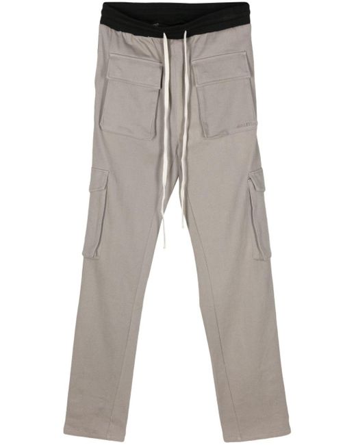 MOUTY Gray Embroidered-logo Cargo Pants for men