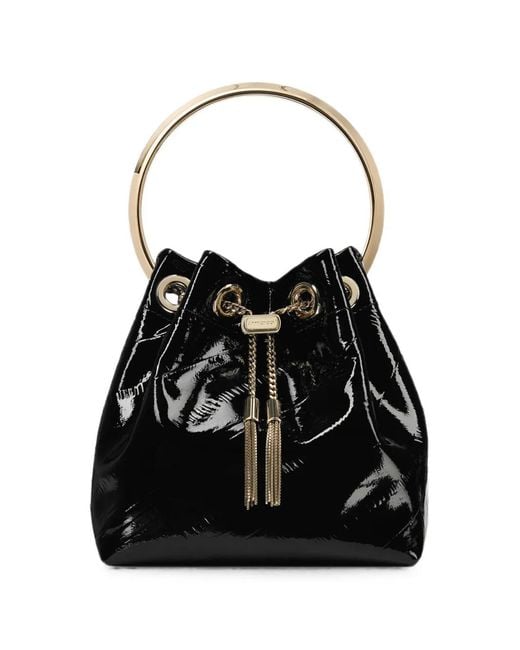 Jimmy Choo Black Bon Bon Bucket Bag