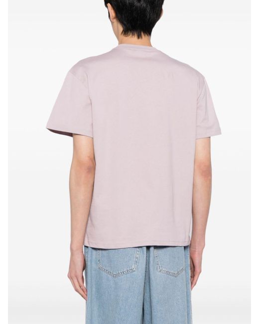 J.W. Anderson Pink Slogan-print Cotton T-shirt for men
