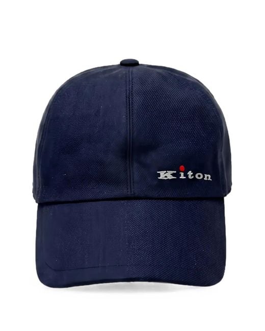 Kiton Blue Logo-Embroidered Baseball Cap for men