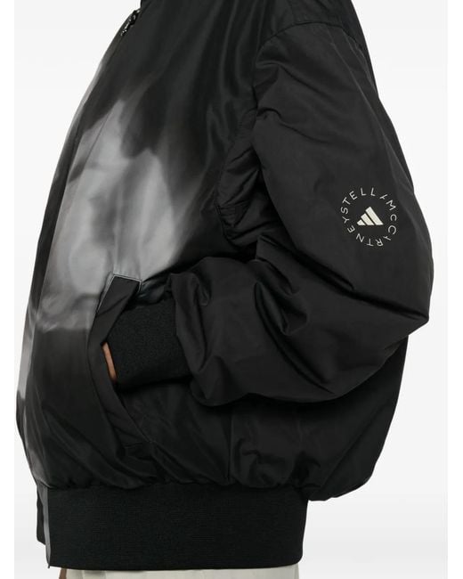 Adidas By Stella McCartney Black X Adidas X Stella Mccartney Floral Print Bomber Jacket