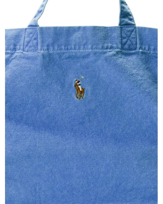 Polo Ralph Lauren Blue Polo Pony Canvas Tote Bag for men