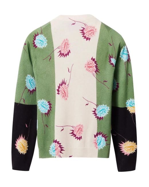 LaDoubleJ Green Pullover Mit Blumen-Print