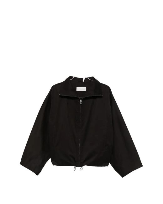 Nour Hammour Black Francois High-Neck Zip-Up Jacket