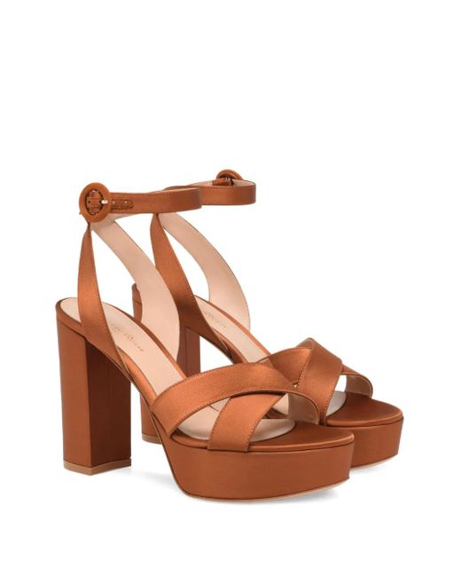 Gianvito Rossi Brown 105Mm Sabrina Sandals