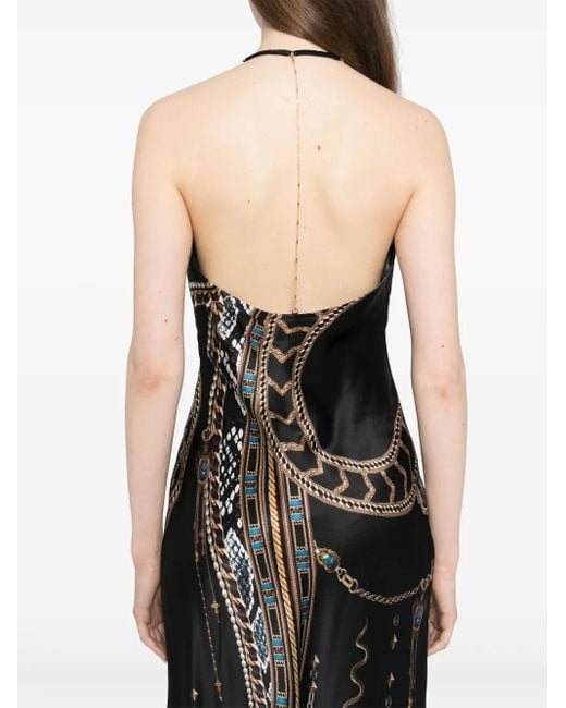 Slip dress con detalle de cadena Camilla de color Black