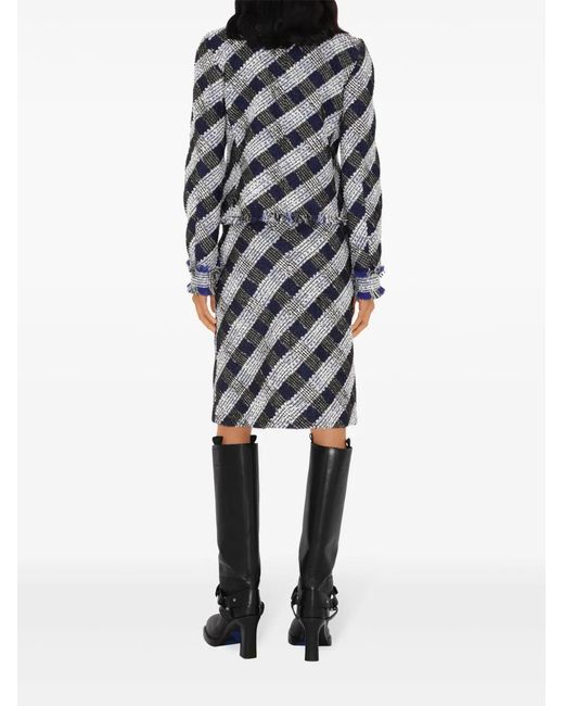 Burberry Gray Cropped Tweed Jacket