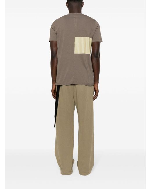 メンズ Rick Owens Strap-detail Cotton T-shirt Gray