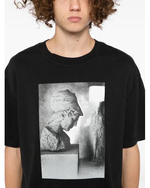 Kafeneo by TBF Black Graphic-Print T-Shirt for men