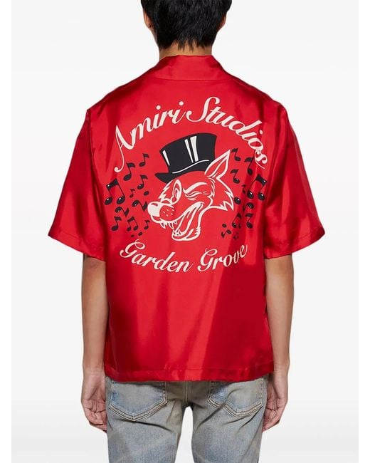 Amiri Red Studios Silk Shirt for men