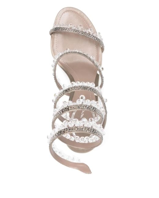 Rene Caovilla White 90Mm Chandelier Sandals