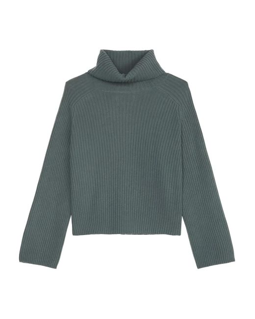 Maglione A Coste Con Collo Alto di Marc O' Polo in Green