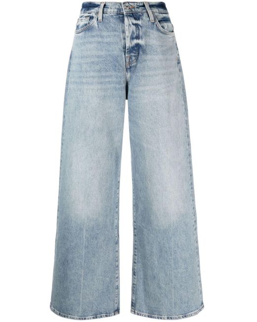 7 For All Mankind Blue Zoey High-Rise-Jeans