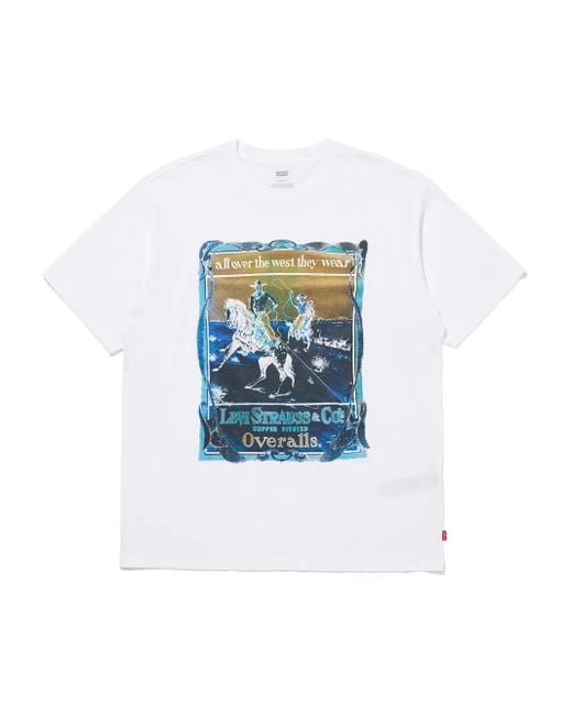 Levi's White Graphic T-Shirt for men