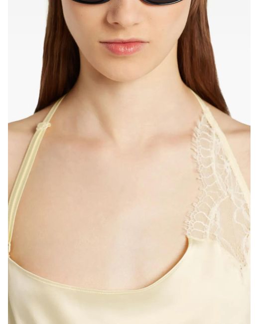 Courreges レースディテール トップ Natural