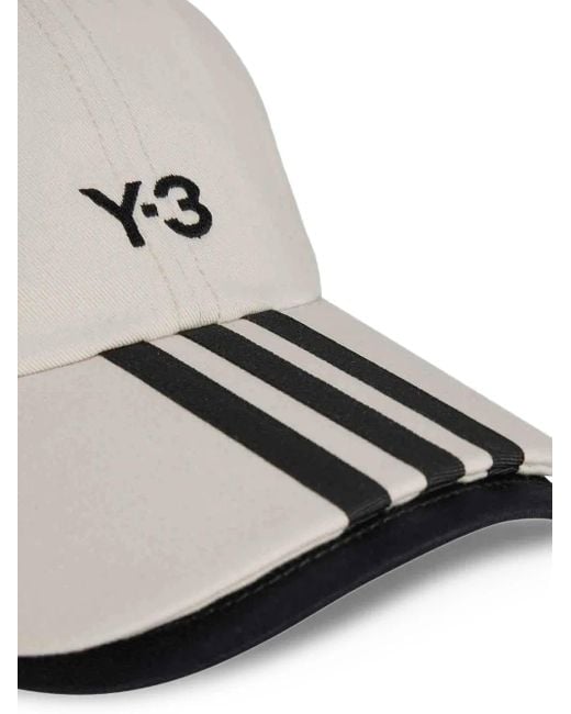 Y-3 White Stripes Baseballkappe