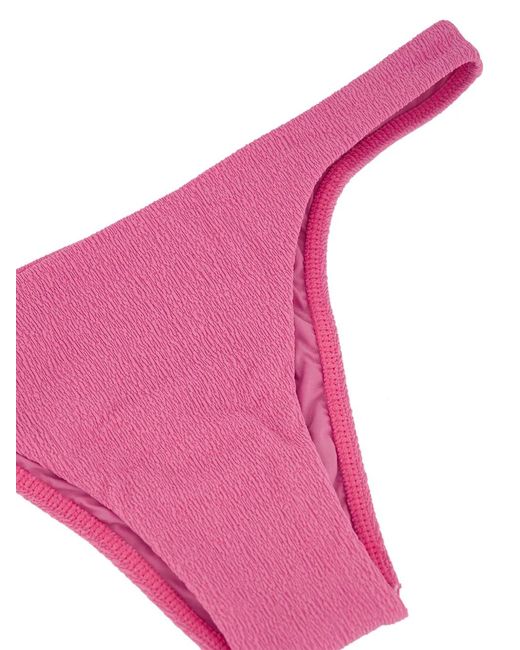 ViX Pink Firenze Basic Textured Bikini Bottoms
