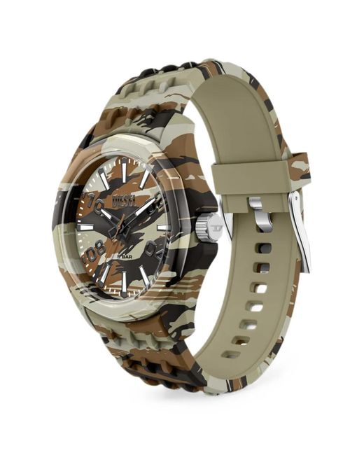 DIESEL Natural Stinger Camo Silicone Watch for men