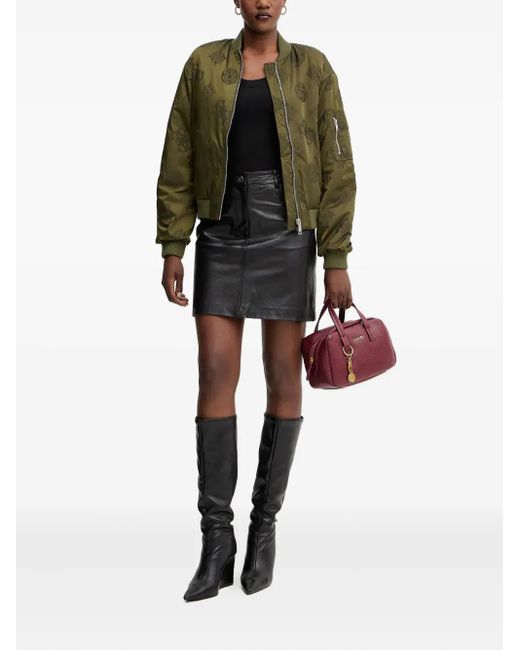 Guess Green Patterned Bomber Jacket