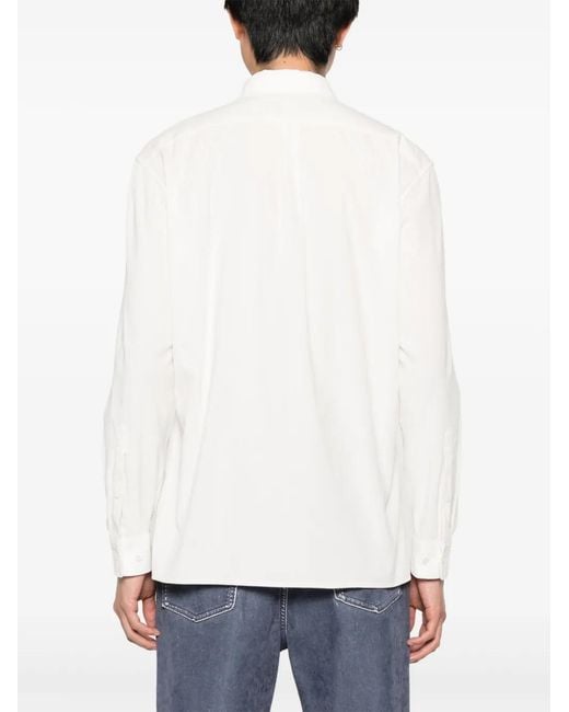 Gabriela Hearst White Nicolas Cotton Shirt for men