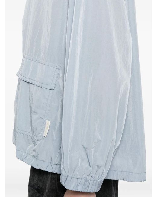 To b. by agnès b. Blue Logo-Patch Jacket