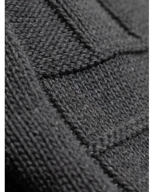 KENZO Gray Embossed-Knit Sweater for men