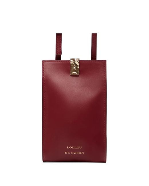 Sac Porté Épaule En Cuir Loulou en coloris Red