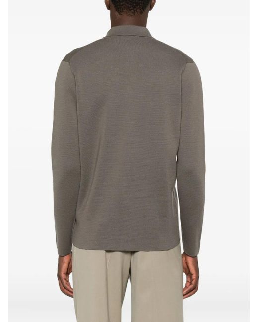 Dell'Oglio Gray Fine-Knit Shirt for men