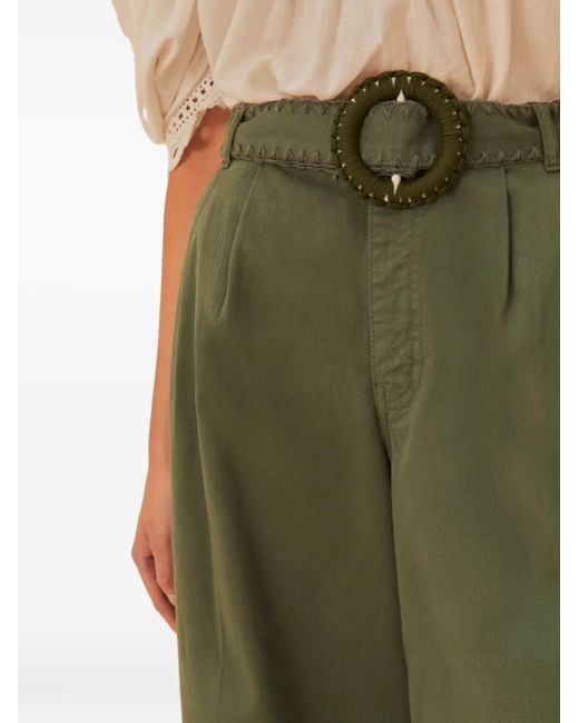 Pantalon Plissé En Sergé Farm Rio en coloris Green