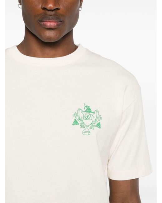 Drole de Monsieur T-Shirt mit Blason-Print in White für Herren