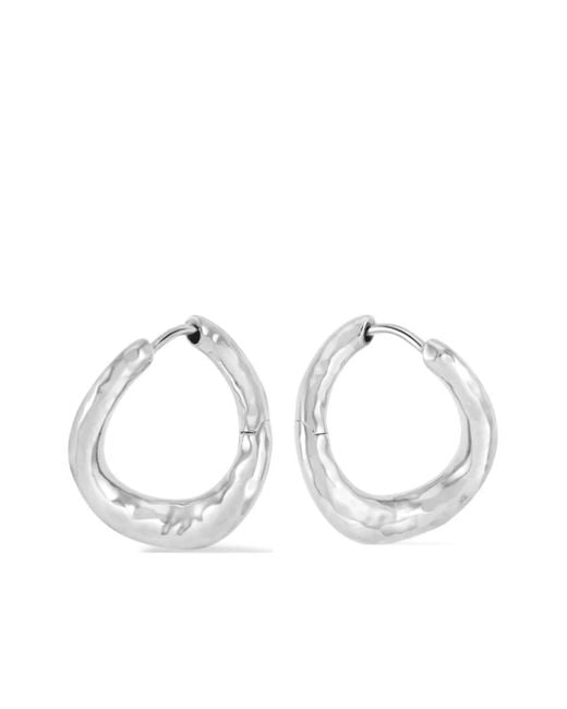 Orecchini Chunky A Cerchio di Dower & Hall in White