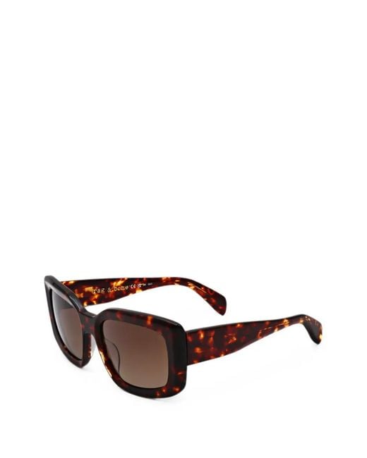 Rag & Bone Brown Square-Frame Sunglasses