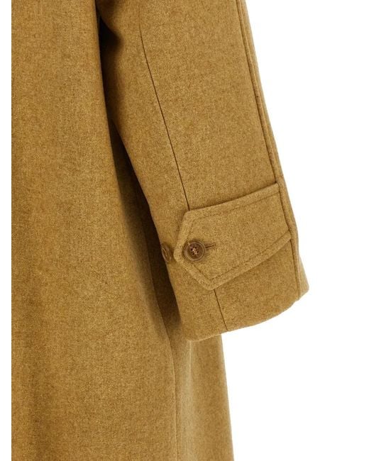 A.P.C. Natural Shirt Collar Removable Belt Coat