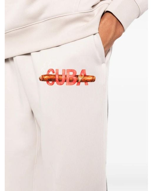 Melt White Logo-Print Track Pants for men