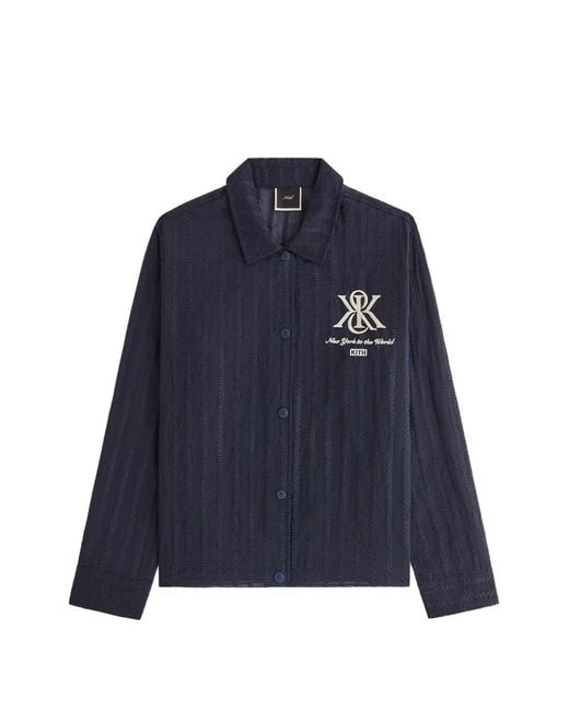 Kith Blue Kieran Crest Coaches Jacket