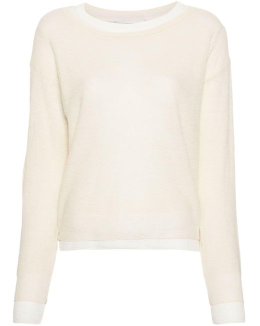 Vince Natural Double-layer Wool-blend Jumper