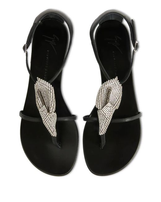 Giuseppe Zanotti Calla フラワー サンダル Black
