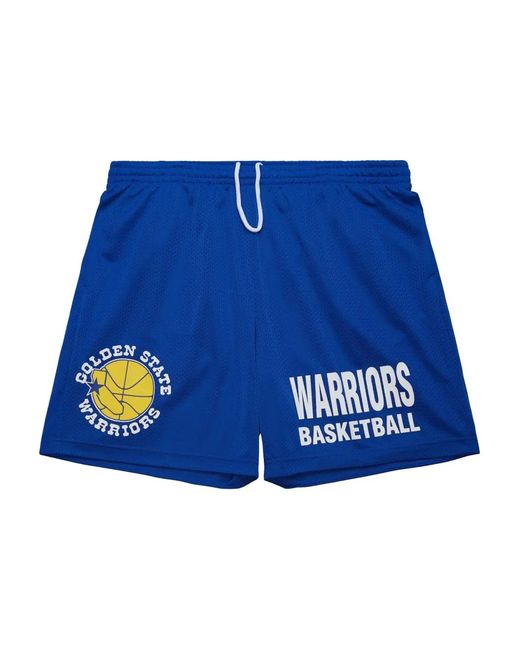 Mitchell & Ness Blue Short Golden State Warriors Hardwood Classics Gameday for men