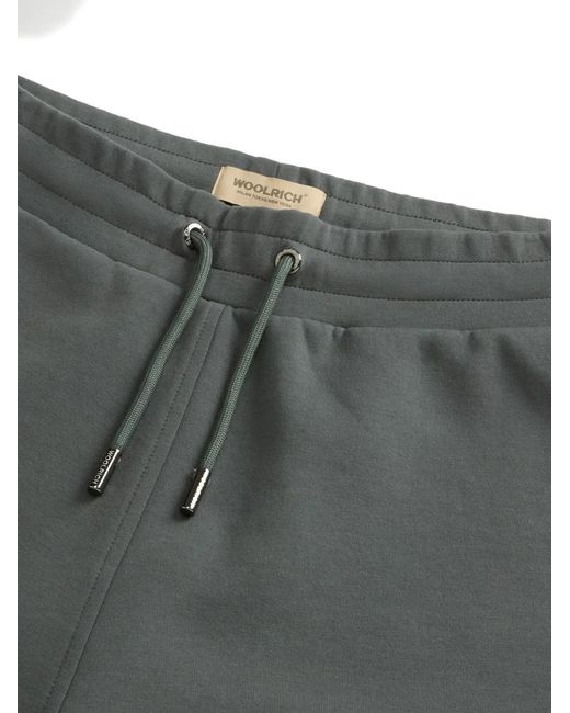 Woolrich Gray Drawstring Logo Shorts