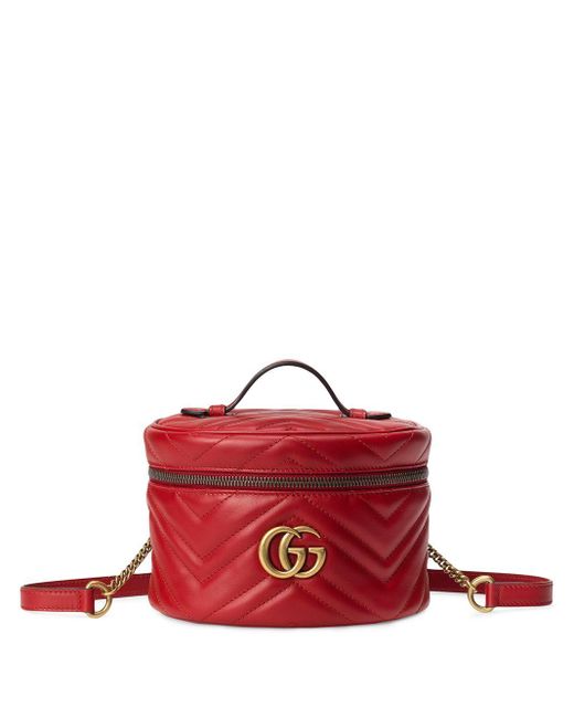 Gucci Red GG Marmont Mini Backpack