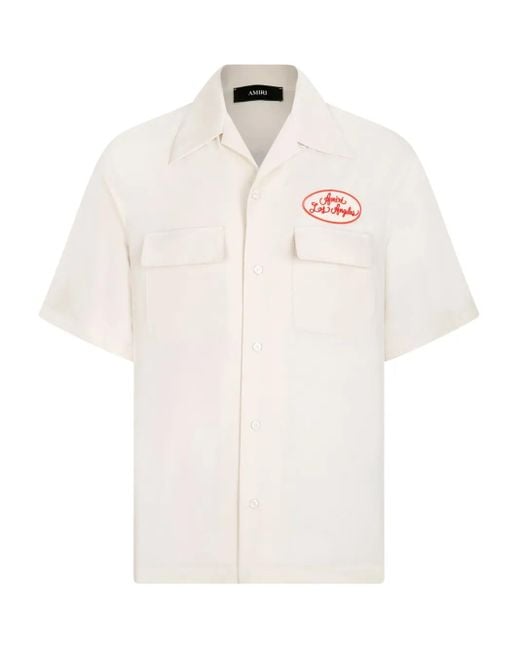 Camicia Con Applicazioni di Amiri in White da Uomo