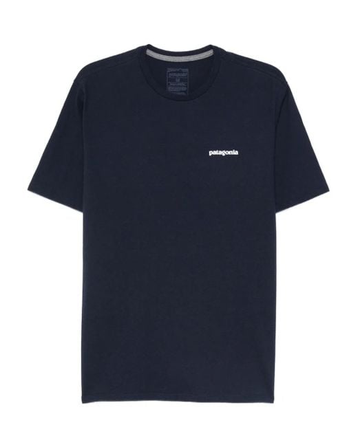 Patagonia Blue Logo-Print Organic-Cotton T-Shirt for men