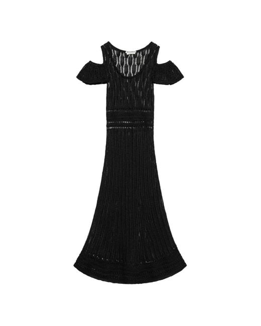 JW Anderson Crochet-Knit Midi Dress in Black | Lyst Canada JW Anderson Crochet-Knit Midi Dress in Black | Lyst Canada