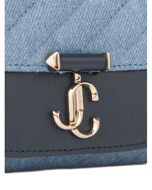 Jimmy Choo Blue Curve Quilted Clutch Bag