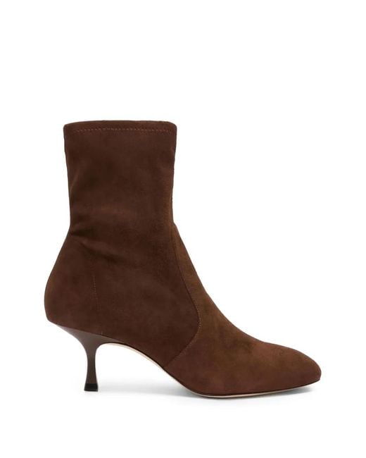 Stuart Weitzman Brown Madison Suede Ankle Boots